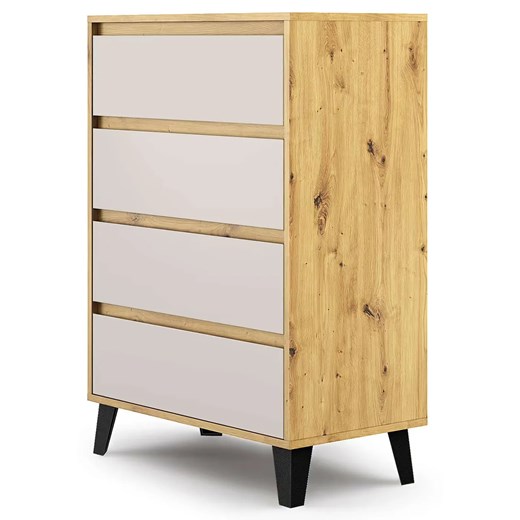 Skandynawska komoda na ubrania dąb artisan + kaszmir Z3-A25 ze sklepu Edinos.pl w kategorii Komody - zdjęcie 188004761