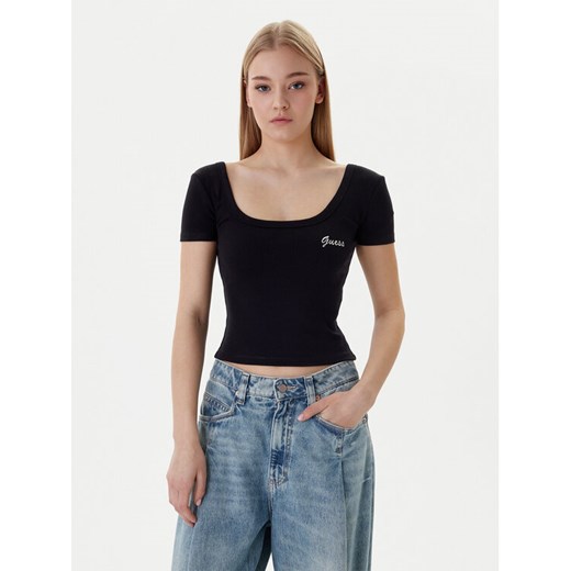 Guess T-Shirt V6RP05 K8RT2 Czarny Regular Fit ze sklepu MODIVO w kategorii Bluzki damskie - zdjęcie 188005634