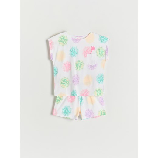 Reserved - Bawełniana piżama Chupa Chups - biały ze sklepu Reserved w kategorii Piżamy dziecięce - zdjęcie 188006830