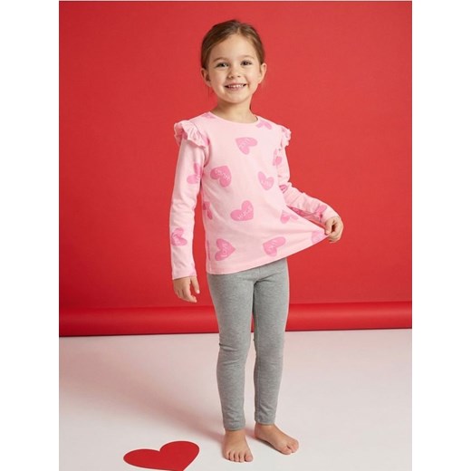 Sinsay - Bawełniana koszulka ze wzorem - różowy ze sklepu Sinsay w kategorii Bluzki dziewczęce - zdjęcie 188007570