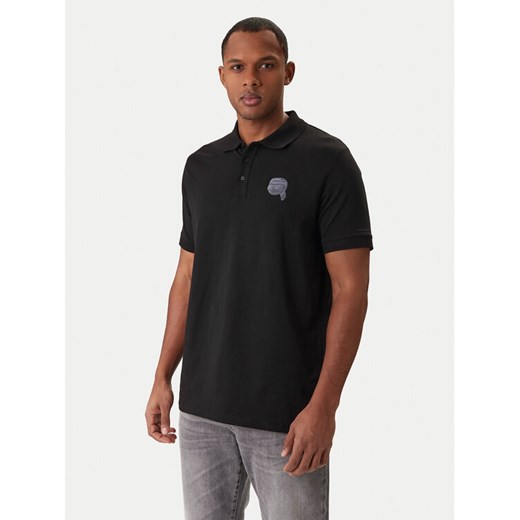 KARL LAGERFELD Polo 745022 561235 Czarny Regular Fit ze sklepu MODIVO w kategorii T-shirty męskie - zdjęcie 188007674