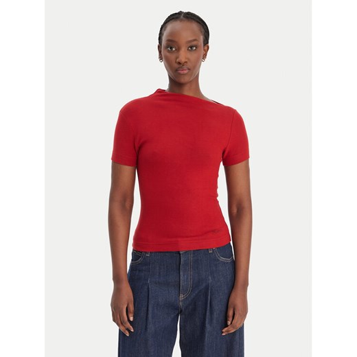 Guess Bluzka W6RP16 KD012 Czerwony Regular Fit ze sklepu MODIVO w kategorii Bluzki damskie - zdjęcie 188007703