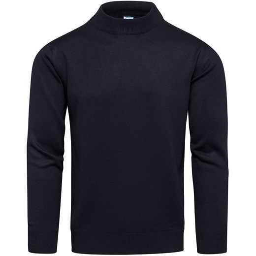 Sweter męski półgolf granatowy basic Recea ze sklepu Recea.pl w kategorii Swetry męskie - zdjęcie 188016050