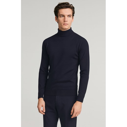 Sweter męski półgolf granatowy basic Recea Recea XL Recea.pl