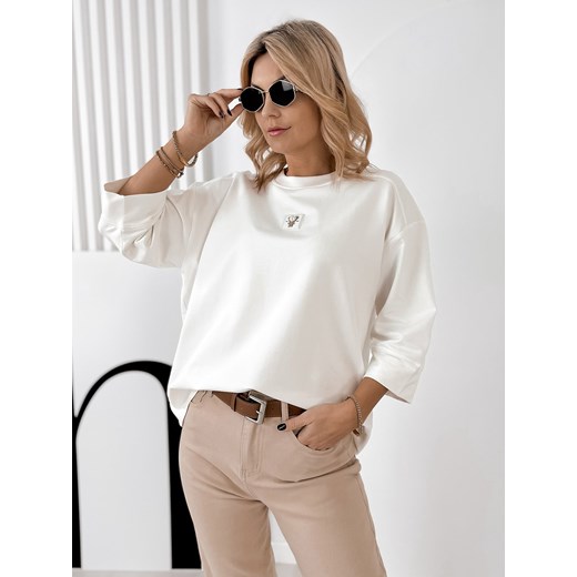 bluzka mirvari ecru one size ze sklepu UBRA w kategorii Bluzki damskie - zdjęcie 188017773