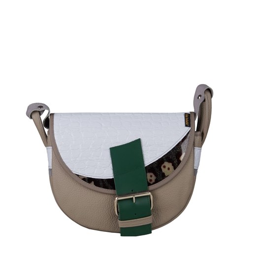 beżowa damska torebka listonoszka skórzana na ramię Freshman Mini ze sklepu Słoń Torbalski w kategorii Listonoszki - zdjęcie 188019342