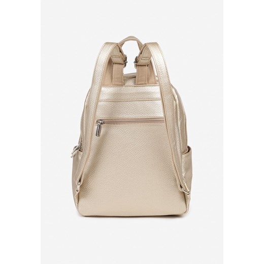 Złoty Plecak z Ozdobnym Napisem Niluvisa uniwersalny born2be.pl