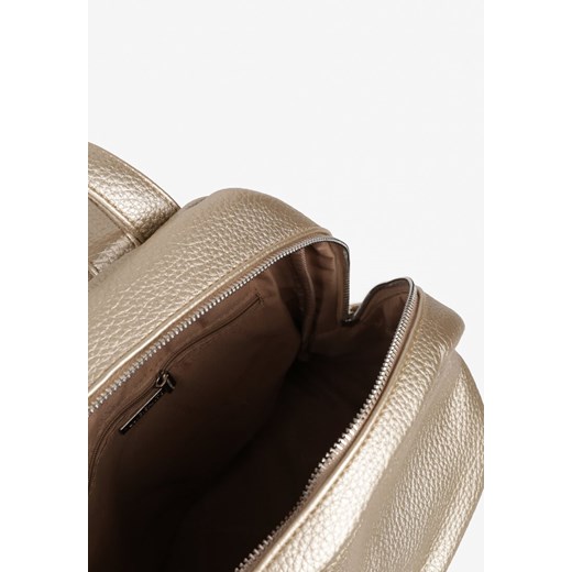 Złoty Plecak z Ozdobnym Napisem Niluvisa ONE SIZE born2be.pl