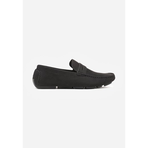 Czarne Półbuty Mokasyny z Imitacji Zamszu Sewelka ze sklepu born2be.pl w kategorii Mokasyny męskie - zdjęcie 188022281