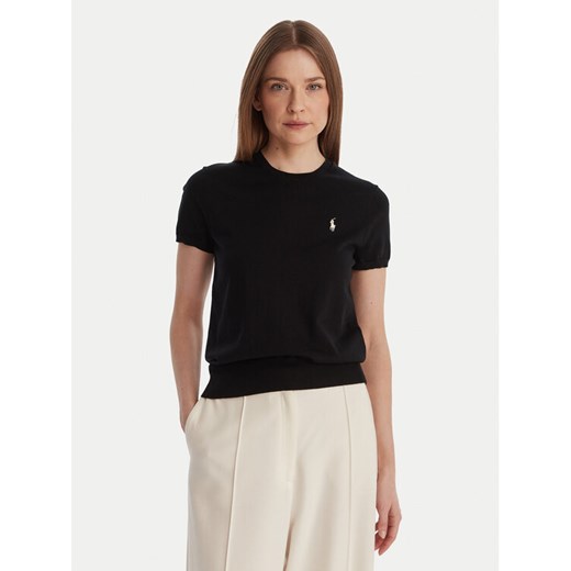 Polo Ralph Lauren T-Shirt 211971872005 Czarny Slim Fit ze sklepu MODIVO w kategorii Bluzki damskie - zdjęcie 188032024