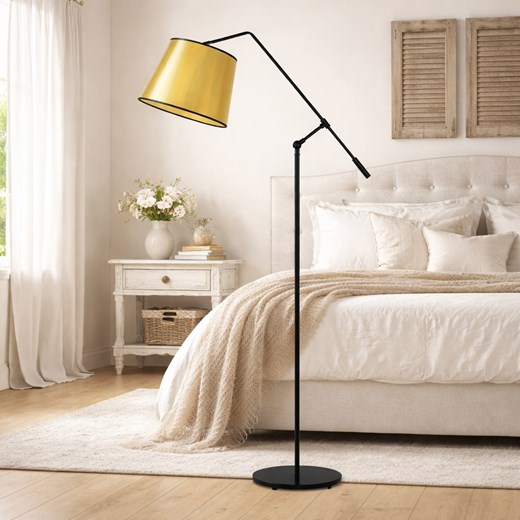 Nowoczesna lampa podłogowa na wysięgniku ruchomym do sypialni FOYA MIRROR ze sklepu Lysne w kategorii Lampy podłogowe - zdjęcie 188032714