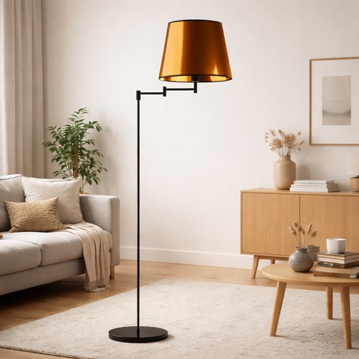 Nowoczesna lampa podłogowa na wysięgniku regulowanym do czytania ASTI MIRROR ze sklepu Lysne w kategorii Lampy podłogowe - zdjęcie 188032724