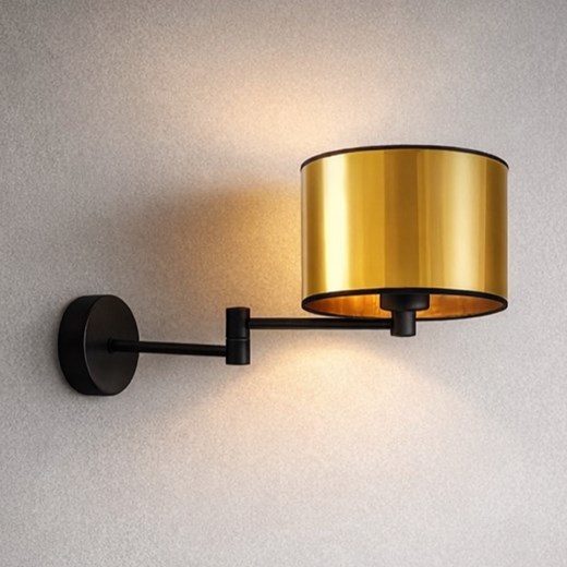 Kinkiet regulowany LED czarny/złoty BRAGE MIRROR ze sklepu Lysne w kategorii Lampy ścienne - zdjęcie 188032770