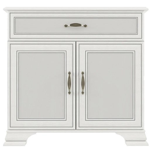 Komoda klasyczna z szafką i szufladą fineline crema H0-A13 ze sklepu Edinos.pl w kategorii Komody - zdjęcie 188034394