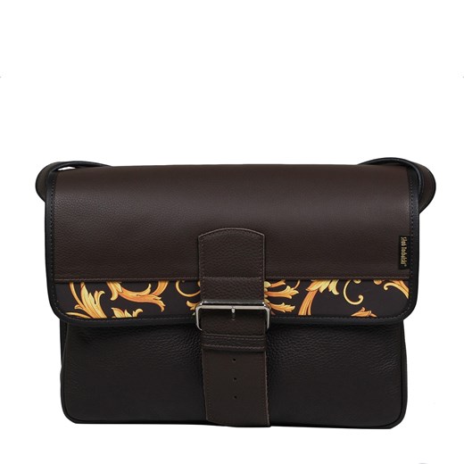 torba skórzana Student na ramię listonoszka brązowa ze sklepu Słoń Torbalski w kategorii Listonoszki - zdjęcie 188035501