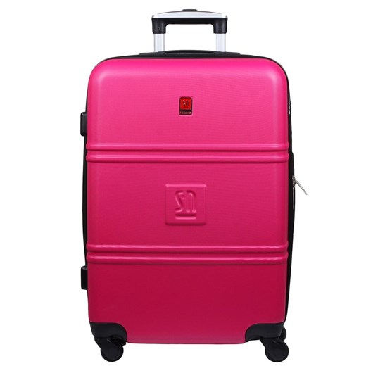 Fuksja duża walizka 75 cm poszerzana  Art Class Collection ze sklepu Słoń Torbalski w kategorii Walizki - zdjęcie 188035583