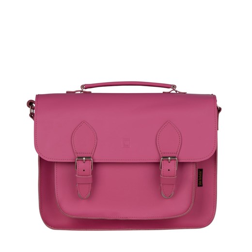 różowa  torba skórzana na ramię i do ręki listonoszka Dalia ze sklepu Słoń Torbalski w kategorii Listonoszki - zdjęcie 188035671