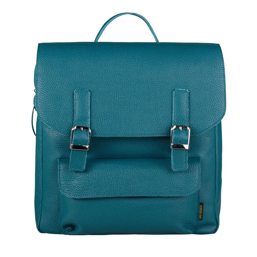 zielony plecak skórzany  na laptop Teofila ze sklepu Słoń Torbalski w kategorii Plecaki - zdjęcie 188035674