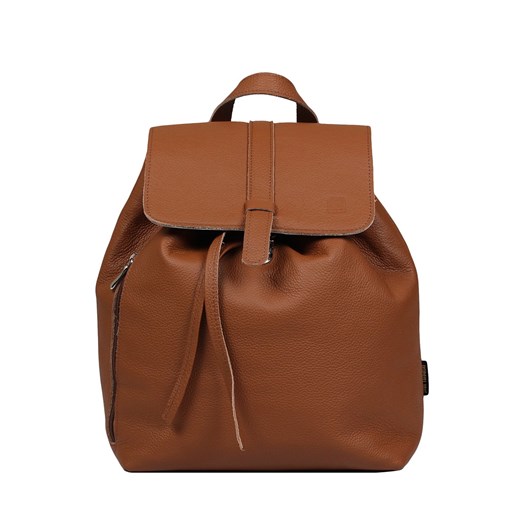 brązowy plecak skórzany Esterka ze sklepu Słoń Torbalski w kategorii Plecaki - zdjęcie 188035690