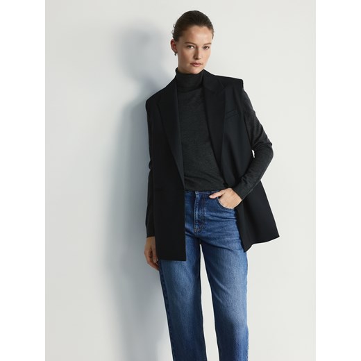 Reserved - Kamizelka z dodatkiem wiskozy - czarny ze sklepu Reserved w kategorii Kamizelki damskie - zdjęcie 188036581