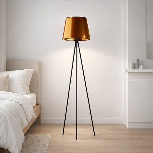 Lampa podłogowa trójnóg czarna RENO MIRROR ze sklepu Lysne w kategorii Lampy podłogowe - zdjęcie 188042942