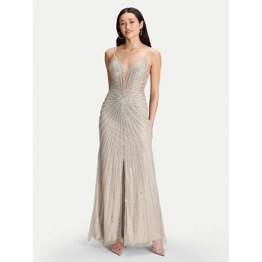 Hey Kyla Sukienka wieczorowa 5AK024HK Srebrny Regular Fit ze sklepu MODIVO w kategorii Sukienki - zdjęcie 188048371