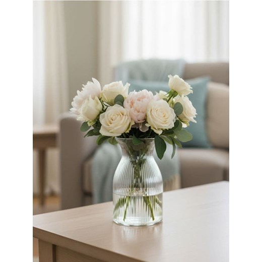 Sinsay - Ryflowany wazon - clear ze sklepu Sinsay w kategorii Wazony - zdjęcie 188050234