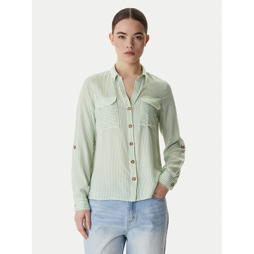 Vero Moda Koszula Bumpy 10275283 Zielony Regular Fit ze sklepu MODIVO w kategorii Koszule damskie - zdjęcie 188051532