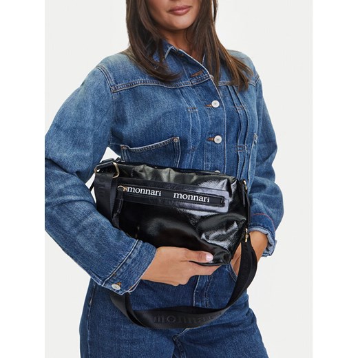 Torebka Monnari TORIMP0-24J-BAG4461-K020 Czarny ze sklepu eobuwie.pl w kategorii Listonoszki - zdjęcie 188053364