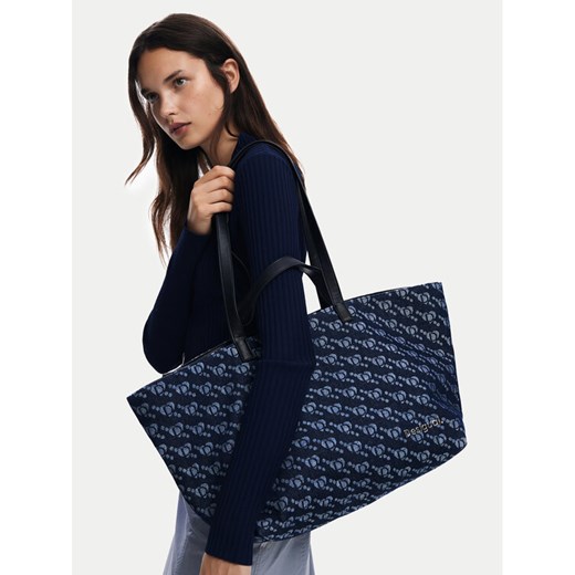 Torebka Desigual Cahuil 24WAXA21 Granatowy ze sklepu eobuwie.pl w kategorii Torby Shopper bag - zdjęcie 188053434