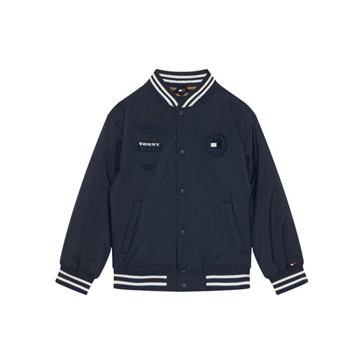 Tommy Hilfiger Kurtka bomber Graphic KB0KB10079 Granatowy Regular Fit ze sklepu MODIVO w kategorii Kurtki chłopięce - zdjęcie 188058024