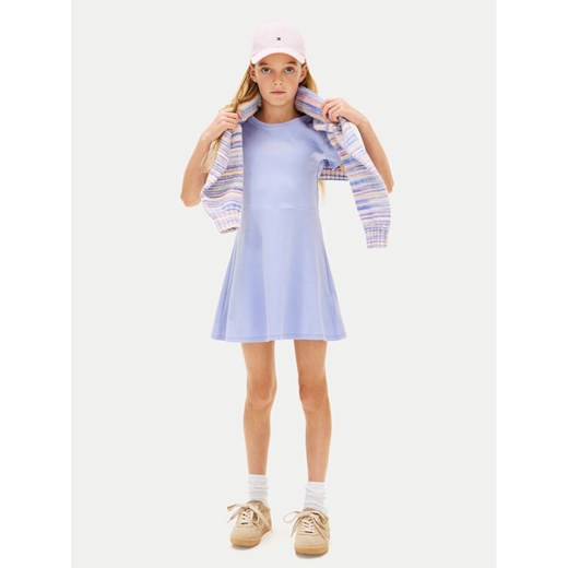 Tommy Hilfiger Sukienka codzienna Skater KG0KG09284 Niebieski Regular Fit ze sklepu MODIVO w kategorii Sukienki dziewczęce - zdjęcie 188058060