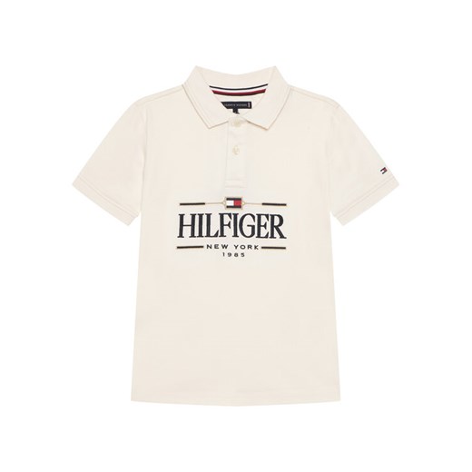 Tommy Hilfiger Polo Icons KB0KB10359 Écru Regular Fit ze sklepu MODIVO w kategorii T-shirty chłopięce - zdjęcie 188058084