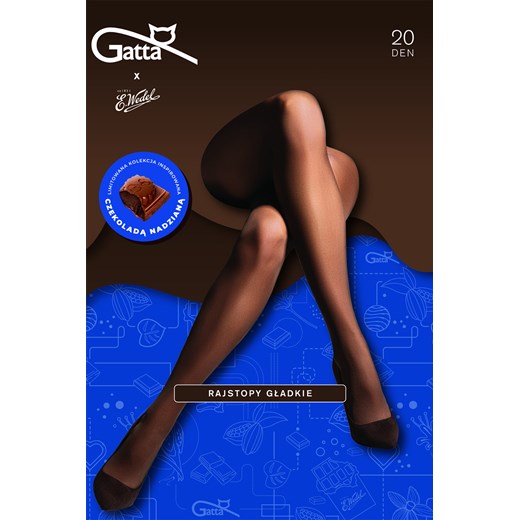 Gatta Wedel Tights rajstopy mikrofibra 20 DEN dark choco ze sklepu kontri.pl w kategorii Rajstopy - zdjęcie 188060104