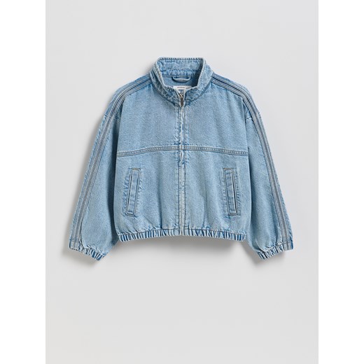 Reserved - Jeansowa kurtka ze stójką - niebieski ze sklepu Reserved w kategorii Spodnie dziewczęce - zdjęcie 188063262