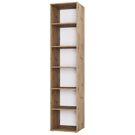 Nowoczesny regał do garderoby 60 cm dąb artisan T2-N02 ze sklepu Edinos.pl w kategorii Dom - zdjęcie 188065600