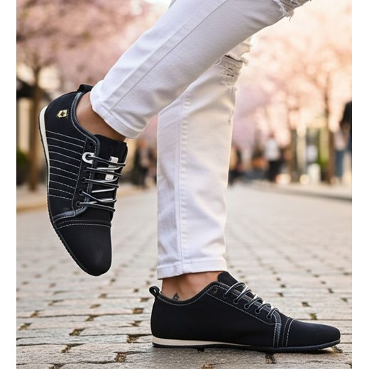 Wiązane granatowe buty chłopięce /D3-3 13849 T162/ ze sklepu Pantofelek24.pl w kategorii Półbuty dziecięce - zdjęcie 188066161