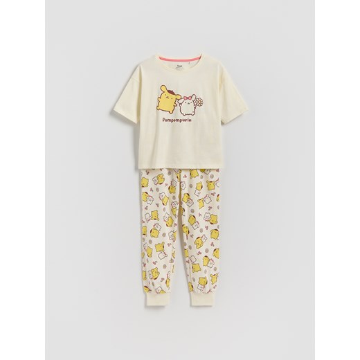 Reserved - Dwuczęściowa piżama Pompompurin - złamana biel ze sklepu Reserved w kategorii Piżamy dziecięce - zdjęcie 188066841