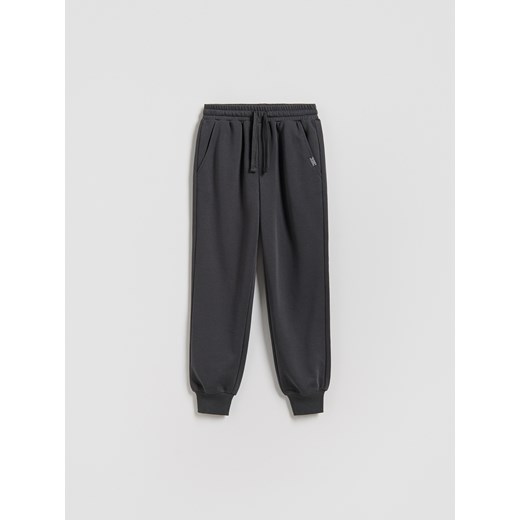 Reserved - Bawełniane spodnie jogger - ciemnoszary ze sklepu Reserved w kategorii Spodnie chłopięce - zdjęcie 188067643
