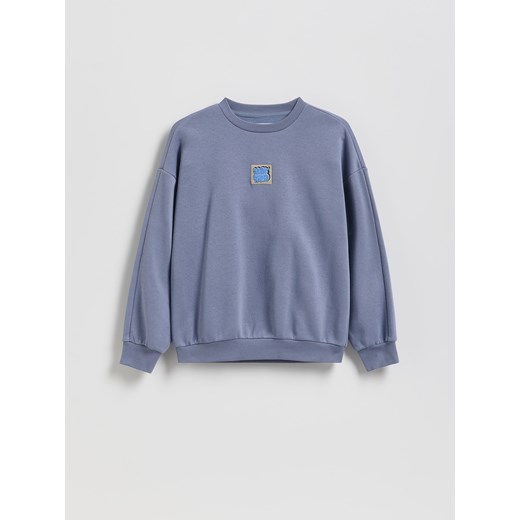 Reserved - Bawełniana bluza oversize - niebieski ze sklepu Reserved w kategorii Bluzy chłopięce - zdjęcie 188067691