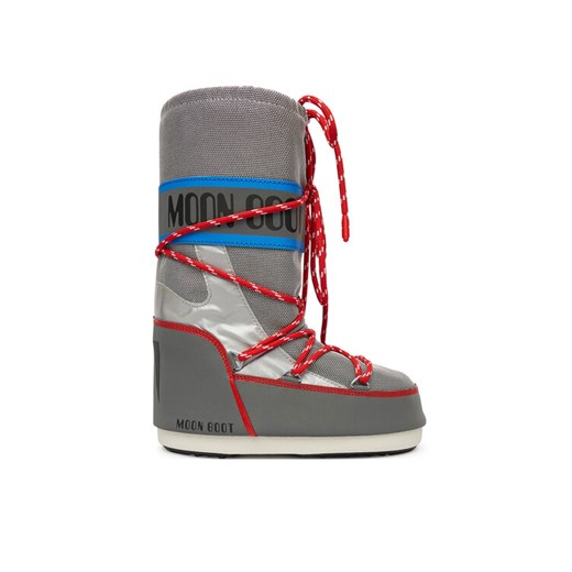 Śniegowce Moon Boot Mb Icon Space Racing 80D1403030 Szary ze sklepu eobuwie.pl w kategorii Buty zimowe dziecięce - zdjęcie 188068193