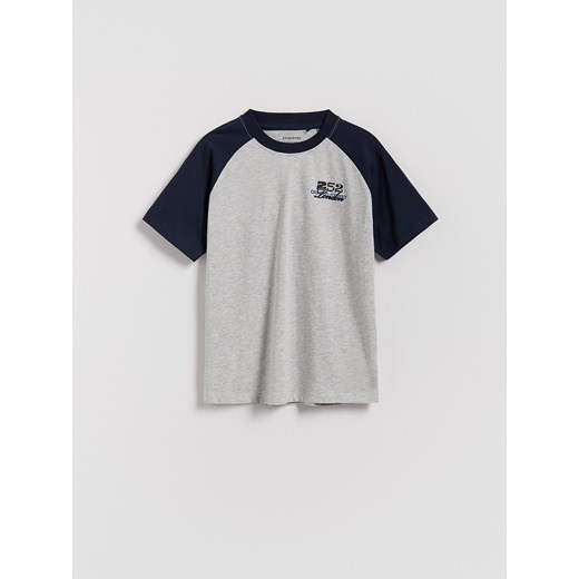 Reserved - T-shirt z nadrukiem - jasnoszary ze sklepu Reserved w kategorii T-shirty chłopięce - zdjęcie 188068851