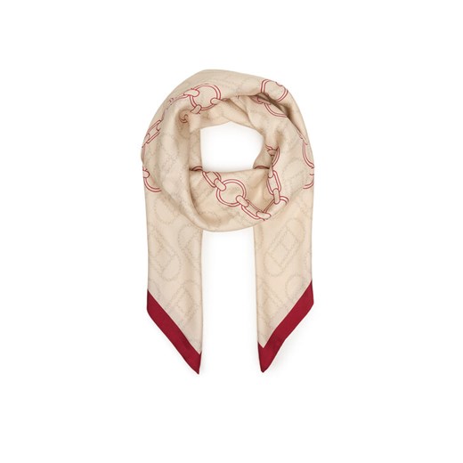 Szal Tommy Hilfiger Chain Silk Large Scarf AW0AW18277 Czerwony ze sklepu eobuwie.pl w kategorii Szaliki i chusty damskie - zdjęcie 188074274