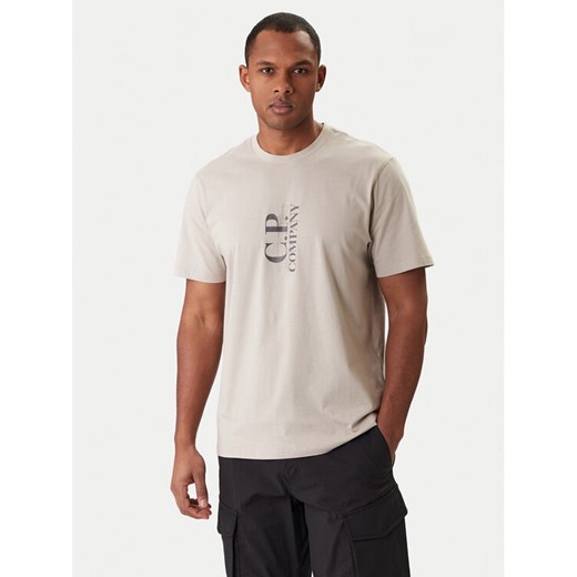 C.P. Company T-Shirt 20CMTS084A005100W Beżowy Regular Fit ze sklepu MODIVO w kategorii T-shirty męskie - zdjęcie 188074794