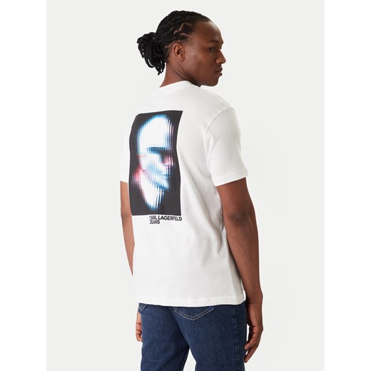 Karl Lagerfeld Jeans T-Shirt B1M17069 Biały Regular Fit ze sklepu MODIVO w kategorii T-shirty męskie - zdjęcie 188074942