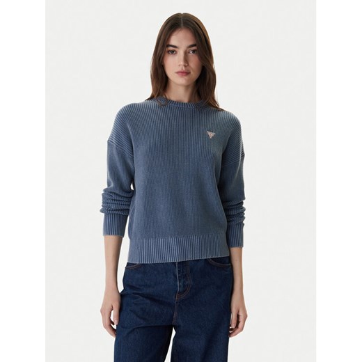 Guess Jeans Sweter W6RR20 Z3HM1 Niebieski Regular Fit ze sklepu MODIVO w kategorii Swetry damskie - zdjęcie 188081344