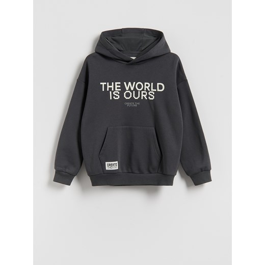 Reserved - Bluza z kapturem - ciemnoszary ze sklepu Reserved w kategorii Bluzy chłopięce - zdjęcie 188083733