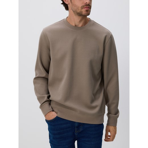 Reserved - Strukturalna bluza - beżowy ze sklepu Reserved w kategorii Bluzy męskie - zdjęcie 188087711