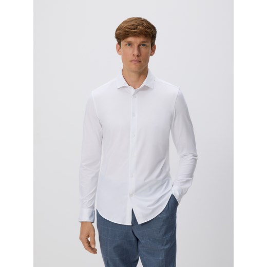 Reserved - Koszula slim fit - biały ze sklepu Reserved w kategorii Koszule męskie - zdjęcie 188090383