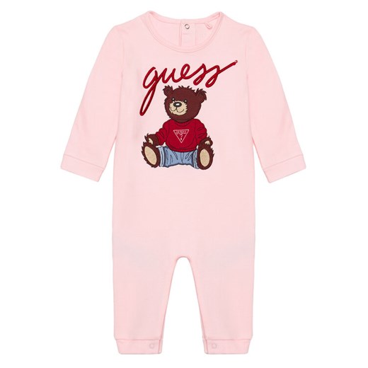 Guess Romper H6RW01 KA6W4 Różowy Regular Fit ze sklepu MODIVO w kategorii Rampersy - zdjęcie 188098452